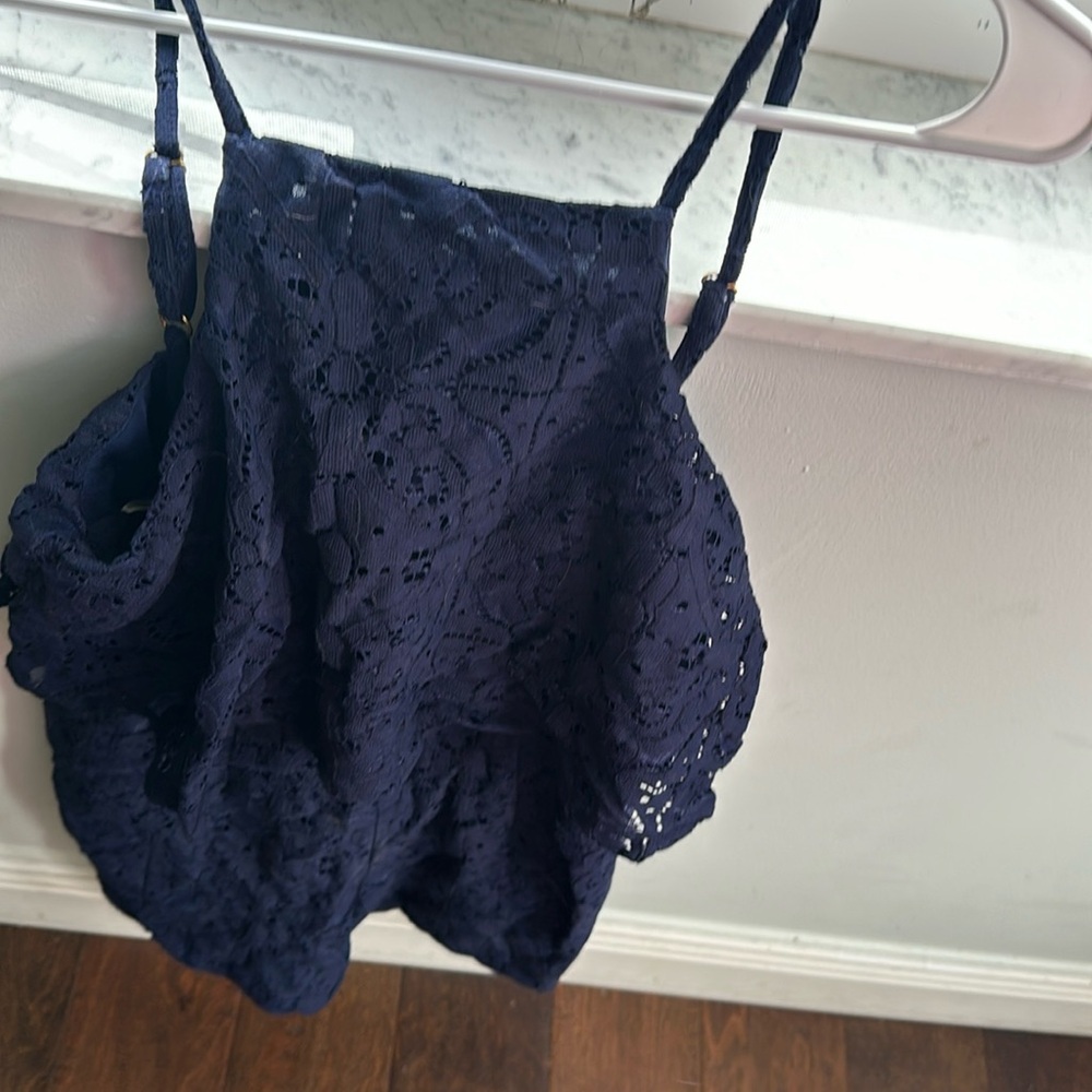 Lilly Pulitzer romper navy eyelet
